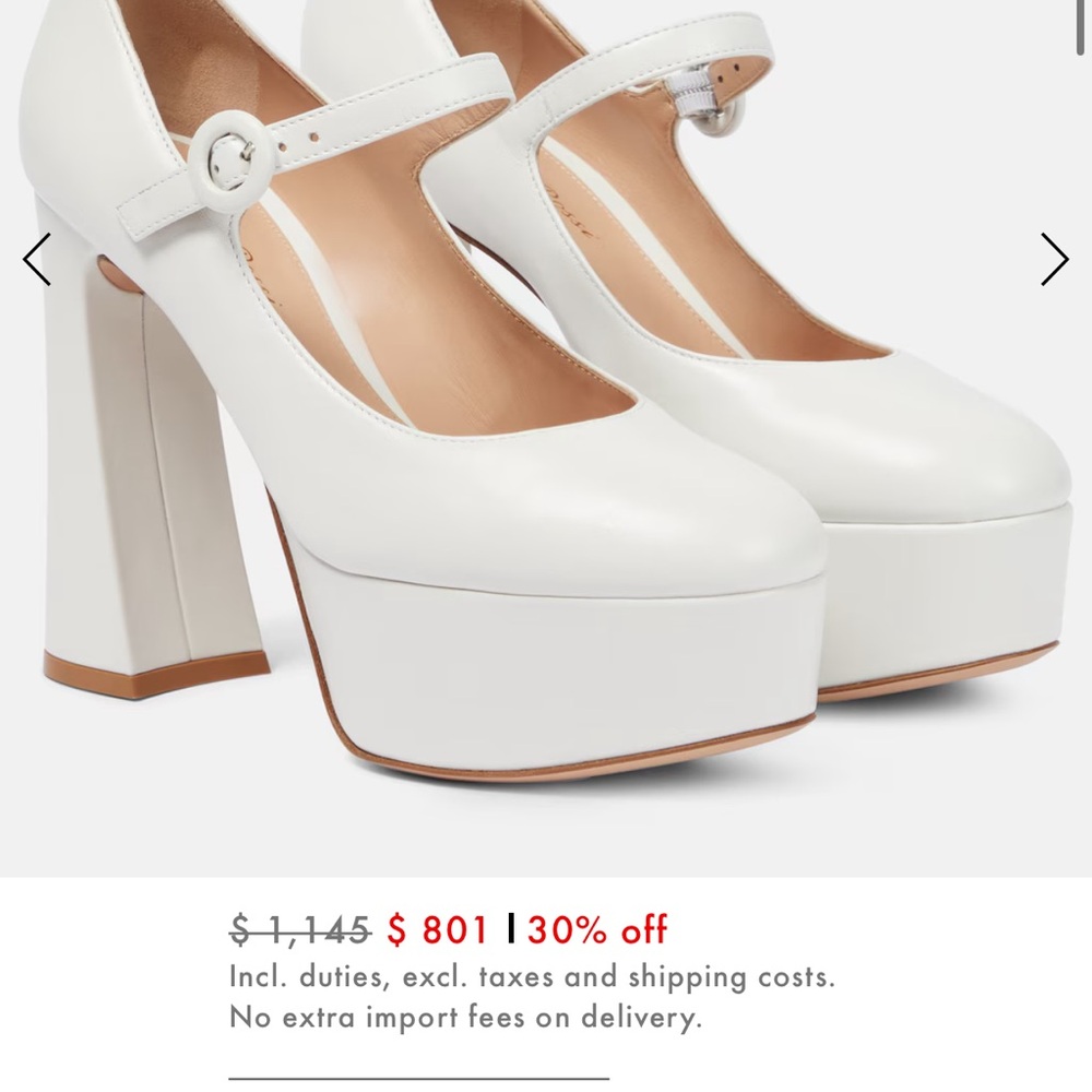 New in box Gianvito Rossi bridal white Women's Heels